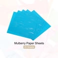 thumbnail image 7 of Uxcell Natural Fiber Mulberry Paper Sheets Tissue Washi Paper Design for DIY Craft Origami Card Making Blue 6x6 Inch, 7 of 7