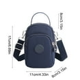 thumbnail image 3 of Crossbody Mini Handbag for Women | Nylon Small Shoulder Bag | Casual Multi-Functional Purse | Cell Phone Organizer Coin Bag | Lightweight, Adjustable Strap | 17x11x8cm | 1 Piece, 3 of 6