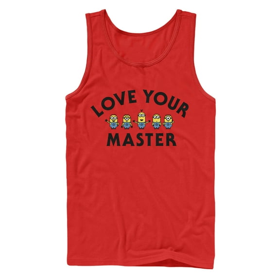Men's Despicable Me Minion Love Master  Tank Top Red Large