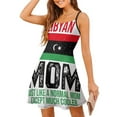 thumbnail image 4 of Woman's Dress Libyan Mom Libya Flag For Mother's Day Women's Sling Dress Funny Novelty Clubs, 4 of 5