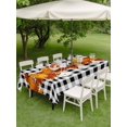 thumbnail image 3 of Outdoor Tablecloth with Umbrella Hole and Zipper, Fall Rectangle Table Cloth 54x80 Inch Waterproof Tablecloth, Thanksgiving Pumpkins Maple Leaf Plaid Picnic Table Cover for Patio Camping, 3 of 7
