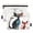 Couple Cartoon Cat, variant on Iceberg Floating Sea 2 Pack Pencil Pouch for 3 Ring Binder Smooth Zipper Folders with Pockets Clear Window Pencil Case