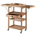 thumbnail image 2 of Winsome Wood Barton Drop Leaf Kitchen Utility Cart, Bamboo Finish, 2 of 4