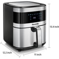 thumbnail image 3 of Savania Friteuse à Air Chaud 5,8 Litres, Écran Tactile Numérique, Noir - Panier Antiadhésif, Fonction de Rappel de Secousse, 3 of 7