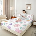 thumbnail image 4 of Castle Fairy Colorful Flowers 4pcs Bed Sheets for Boys Girls,Spring Garden King Sheets,Chic Floral Blossoms Super Cozy Sheet Set,Luxury Bedroom Decor, 4 of 7