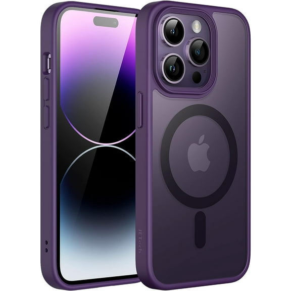 Magnetic Case for iPhone 14 Pro Max 6.7-Inch Compatible with MagSafe, Translucent Matte Back Slim Shockproof Phone Cover (Light Gold)