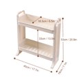 thumbnail image 2 of Estante de almacenamiento de 2 niveles, estante de pie para encimera con gancho, organizador multiusos para baño, cocina, dormitorio, 2 of 6