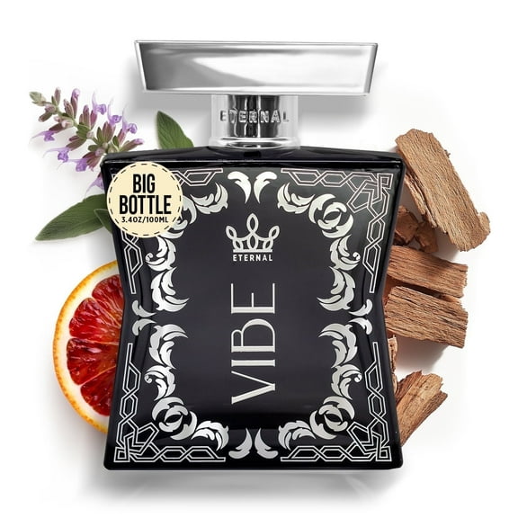 Eternal Vibe - Original Scent - 3.4 oz (100ml) - Eau De Parfum - Long-lasting - Vegan - Clean Ingredients - Cologne Spray for Men - 2000 sprays per bottle