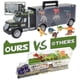 thumbnail image 3 of Dinosaur Toys Truck Transport Carrier Truck Toys With Dinosaur Toys Animals Toys Double Inside Storage Set For Kids, 3 of 5