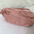thumbnail image 4 of Bolso Hombro Con Lazo Plisado Suave Hobo Cuero PU para Axila Mujer () Rosa, 4 of 7
