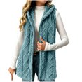 thumbnail image 3 of Winter Vest Fleece for Women Plus Size Cozy Warm Fuzzy Hooded Sleeveless Jackets Lightweight Casual Leisure Zipper Waistcoat Outerwear with Pockets, 3 of 9