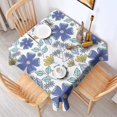 thumbnail image 6 of 52x52 Inch Waterproof Square Tablecloth, Thickened Polyester Table Cover for Dining & Parties, Floral Print, 6 of 6