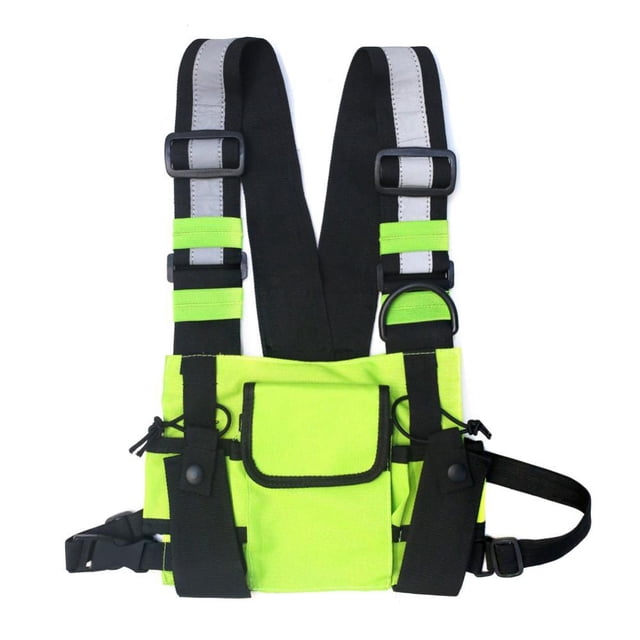 Backpack Men Women Fashion Chest Rig Bag Reflective Vest Hip Hop Streetwear Functional Harness Chest Bag Pack Front Waist Pouch Backpack
