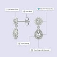 thumbnail image 3 of Diamond Double Halo Earring | 2 Ct IGI Certified Pear Shape Lab Grown Diamond Dangle | 14K White Gold | Sasha Double Halo Lab Diamond Earring | Prong Setting | FG-VS1-VS2 Quality | Friendly Diamonds, 3 of 6