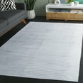 thumbnail image 3 of SAFAVIEH Malibu Sabella Distressed Polyester Machine Washable Area Rug, Light Gray/Gray, 4' x 6', 3 of 12