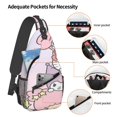 thumbnail image 3 of Lsque Sanrio Pattern Cross Chest Bag Diagonally – Premium Durable Front Chest Sling with Adjustable Padded Strap, High-Capacity Storage, 3 of 8