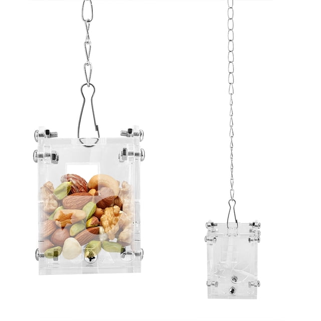 Juguetes Para Forrajeo De Loros, Juguetes Para Forrajeo De Pájaros, Loro Acrílico Transparente De Alta Dureza Para Pájaros Octpeak Parrot Feeder