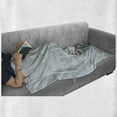 thumbnail image 6 of Forest Soft Flannel Fleece Throw Blanket, Row Iced Red Benches in a Park's Pathway Misty Crystalline in the Weather Forest Photo, Cozy Plush for Indoor and Outdoor Use, 50" x 60", White, by Ambesonne, 6 of 6