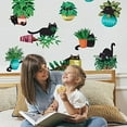 thumbnail image 4 of 1pc Green Potted Plant Wall Decor Cactus Removable Wall Stickers Decor Cute Black Cat and Tropical Bonsai, 4 of 8