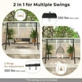 thumbnail image 6 of Gymax Metal Porch Swing Stand Heavy Duty Hanging Swing Frame w/ 4 Hanging Rings, 6 of 10