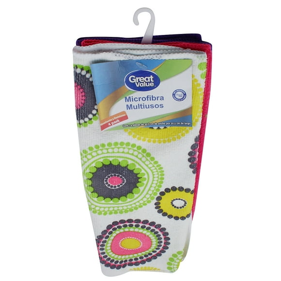 Microfibra Great Value multiusos 4 pack