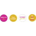 thumbnail image 2 of Darling Souvenir 190 Pcs Retirement Party Theme Stickers for chocolate Candy Labels-Yellow & Pink, 2 of 2