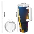 thumbnail image 4 of Pofeuu SpongeBob SquarePants Tasse à Glace en Acier Inoxydable 40OZ avec Poignée et Paille pour Plage/voyage, 4 of 8