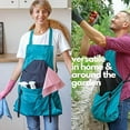thumbnail image 6 of Cross Back Gardening Apron with Deep Kangaroo Release Pockets, Picking Large Pocket Vegetable Garden Gardening, 6 of 8