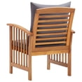 thumbnail image 6 of vidaXL Patio Chairs with Cushions 2 pcs Solid Acacia Wood, 6 of 10