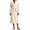 Beige, variant on Matching Sets Women Clothing Floral Print Long Bath Robe With Pocket, Soft Dressing Gown, Kimono-Style Tie Waist White Cute Pajamas L