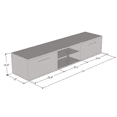 thumbnail image 5 of Soho S3 TV Stand for TVs up to 80", Modern High Gloss 71" Entertainment Center, TV Media Console with Storage Cabinets, 5 of 5