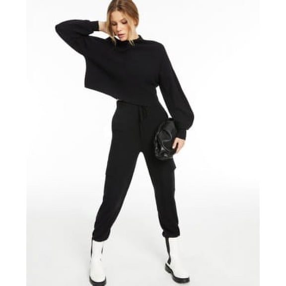 INC International Concepts DEEP BLACK Women's Culpos X INC Crop Top, US X-Large