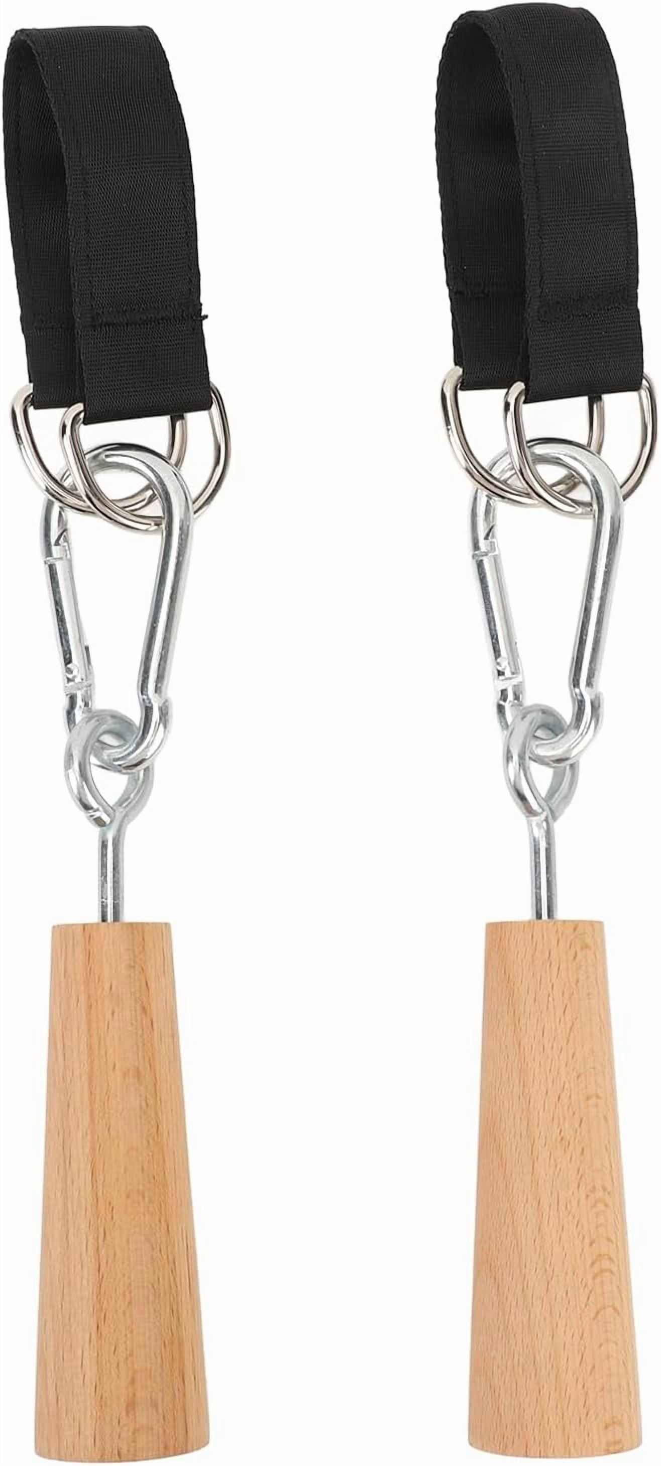 ABCISI Wooden Pull Up Grips, Hand Grips Strength Trainer Exerciser Pull Up Fitness Accessories for Bouldering, Kettlebells, Workout