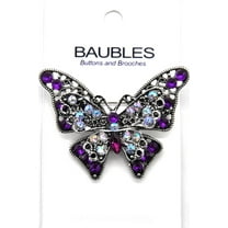 Belagio Rhinestone Butterfly Brooch, Purple, Sewing Fasteners, 1 Piece