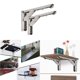 thumbnail image 5 of Naiovety 2 uds soportes de estante plegables de acero inoxidable de alta resistencia soporte de estante plegable para de trabajo ahorro de espacio Conjuntos de muebles de dormitorio No.1 Naiovety HA024806-01, 5 of 6