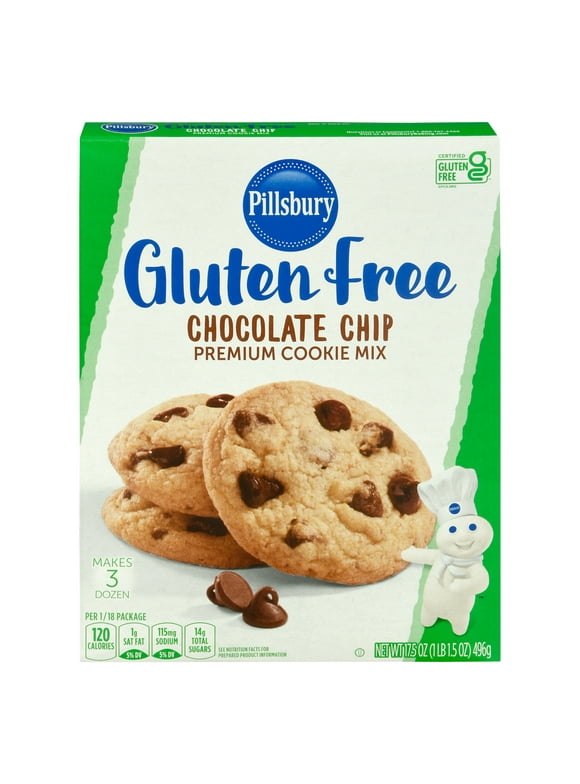 Pillsbury Gluten Free Chocolate Chip Premium Cookie Mix, 17.5 Oz Box