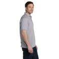 thumbnail image 2 of Hanes Cotton-Blend Men`s Jersey Polo, M, Light Steel, 2 of 3