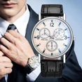 thumbnail image 2 of Reloj Geneva 2019 Para Caballero Casual Elegante Color de la correa Café/Blanco Color del bisel Negro Color del fondo Negro, 2 of 8