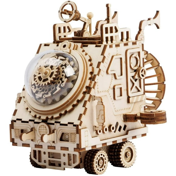 Casse-Tête d'Assemblage 3D Construisez Votre Propre Boîte à Musique en Bois Kits d'Artisanat, Cadeaux Casse-Tête pour Enfants et Adultes (Vaisseau Spatial)