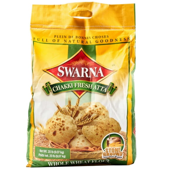 Swarna Chakki Fresh Atta Whole Wheat Flour 20 Pounds