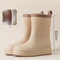 thumbnail image 7 of XIMIN Women's Mid-Calf Lightweight Rain Boots for Outdoor Garden Waterproof Comfort Anti-Slip Short Rainboots Soft Cushioned Heeled Rain Shoes, 7 of 7