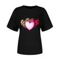 thumbnail image 5 of YueHuiYing Vircreate Womens Short Sleeve Crew Neck T-Shirts Valentina's Day Spring Shirts Love Heart Raglan Tops, 5 of 7