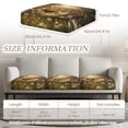 thumbnail image 3 of Xoenoiee Rootser Chicken Daisy Flower Print 3-Piece Stretch Couch Cushion Covers, Non-Slip Elastic Sofa Seat Slipcovers Washable Furniture Protector for 3 Cushion Couch, Loveseat, Sectional, 3 of 7