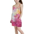 thumbnail image 3 of FAHXNVB Cami Romper for Girls Sleeveless Graphic Print Jumpsuit Short with Pockets One Piece Summer Casual Fashion Clothes 5-14 Years, 3 of 7