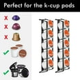 thumbnail image 3 of KES 5 CapacitySide Mount Coffee Pod Holder Adhesives, 2 Pack,  Matte Black, 3 of 11