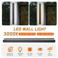 thumbnail image 2 of Outdoor Modern Wall Light LED Wall Sconce Fixture Rectangular Black Wall lamp Elegant Frosted IP65 Anti Rust for Proch Background Wall,1 Pack, 2 of 11