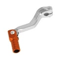 thumbnail image 1 of Palanca de cambio de motocicleta plegable para Kayo T2, palanca de aleación de aluminio, brazo de cambio, palanca tono plateado con cabeza naranja, 1 of 1