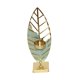 thumbnail image 1 of Portavelas Candelero para luz de té Portavelas de hoja azul Portavelas Centro de mesa , 8.5 cm x 24 cm 85 cm x 24 cm, 1 of 9