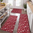 thumbnail image 2 of Red Christmas Snowflake Pattern Kitchen Rugs Sets Of 3,Kitchen Runner Rugs Non Skid Washable,Decorative Kitchen Floor Mats for Kitchen,Sink,Laundry,17"x30"+ 17"x47" + 17"x59", 2 of 6