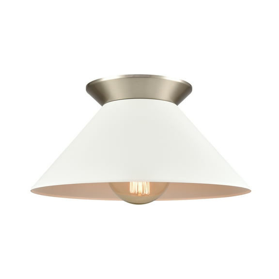 Elk Home 16-Inch Wide Cavendish Semi Flush Mount, Brushed Nickel